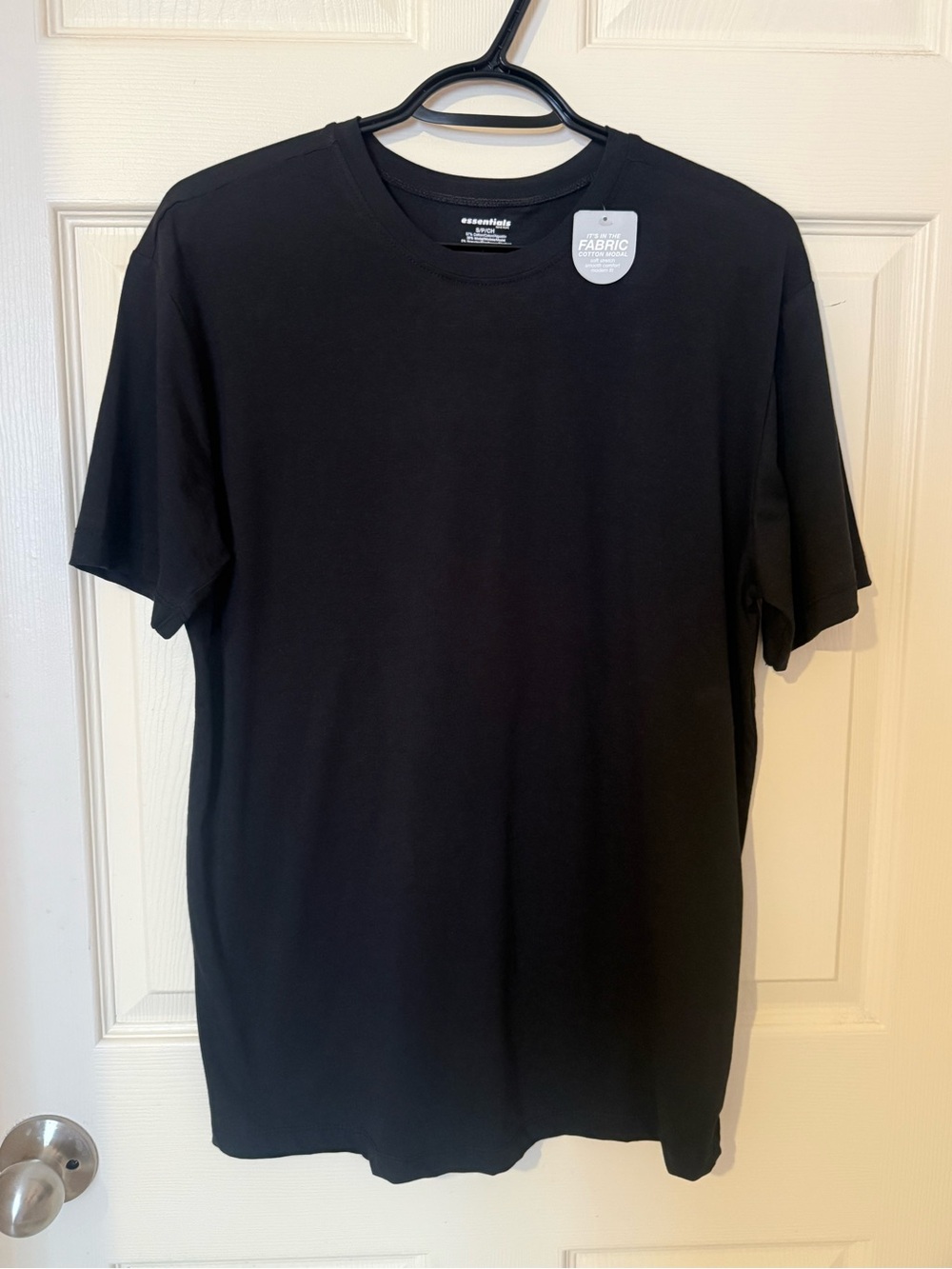Essentials Black Short Sleeve Crew Neck Tee